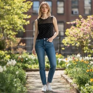 Vintage Veronique Young for W Black Sleeveless Top NWT